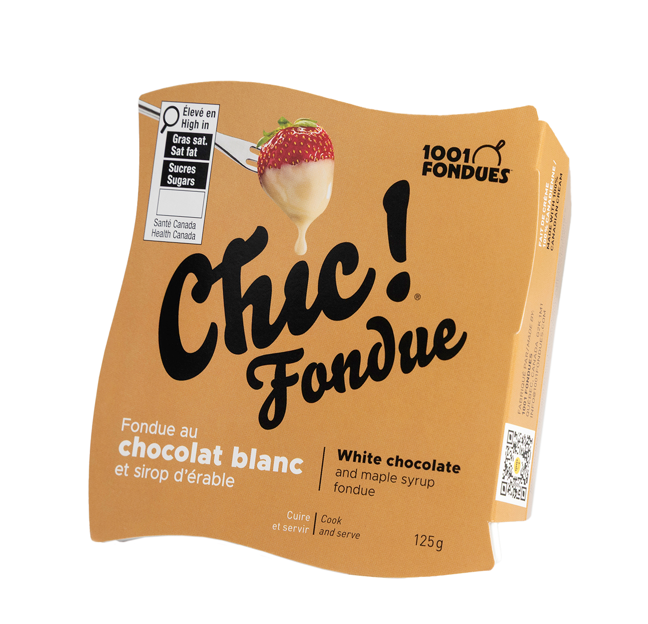 Étiquette - Chic! Fondue au chocolat blanc et sirop d'érable
